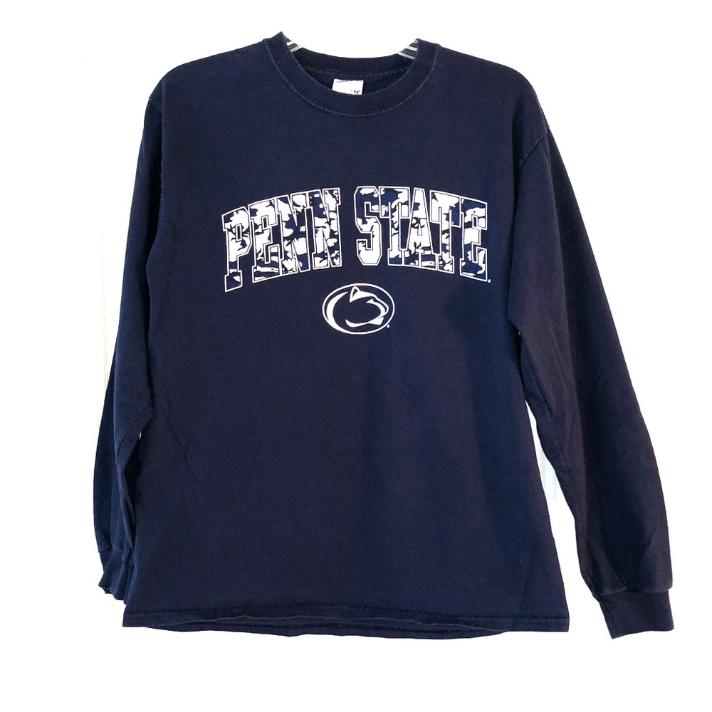 We are Penn State 100% cotton LS navy fan shirt
